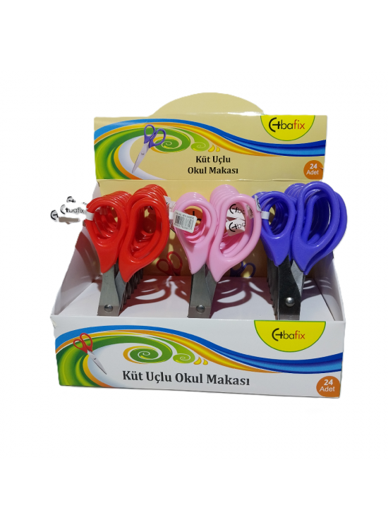 Bafix Okul Makası Küt Uçlu 13,5 Cm BFX-SA6850 (1 Adet)