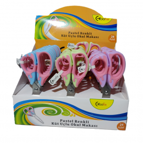 Bafix Okul Makası Küt Uçlu 13,5 Cm Pastel Renk BFX-SC5102 (1 Adet)