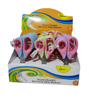 Bafix Okul Makası Küt Uçlu 13,5 Cm Pastel Renk BFX-SC5102 (1 Adet)