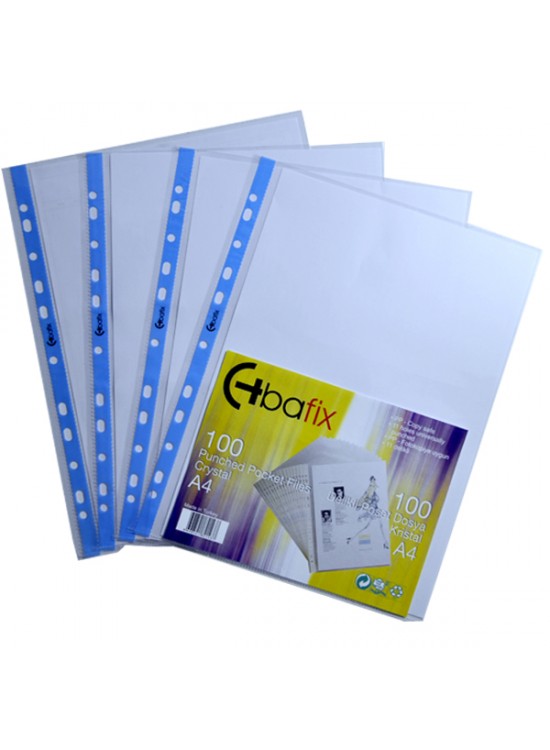 Bafix Poşet Dosya Kristal 100 Lü A4
