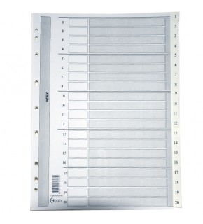Bafix Seperatör 1-20 Rakamlı Karton A4