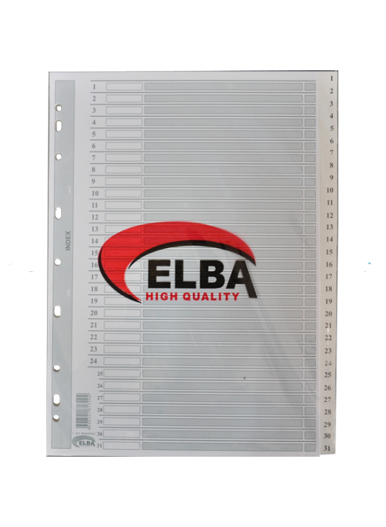 Bafix Seperatör 1-31 Rakamlı Karton A4