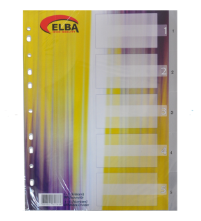 Bafix Seperatör 1-5 Rakamlı Plastik A4