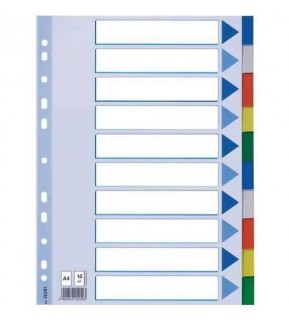 Bafix Seperatör 10 Renkli Plastik A4