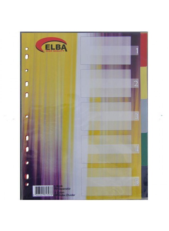 Bafix Seperatör 5 Renkli Plastik A4 Bafix Seperatör 5 Renkli Plastik A4