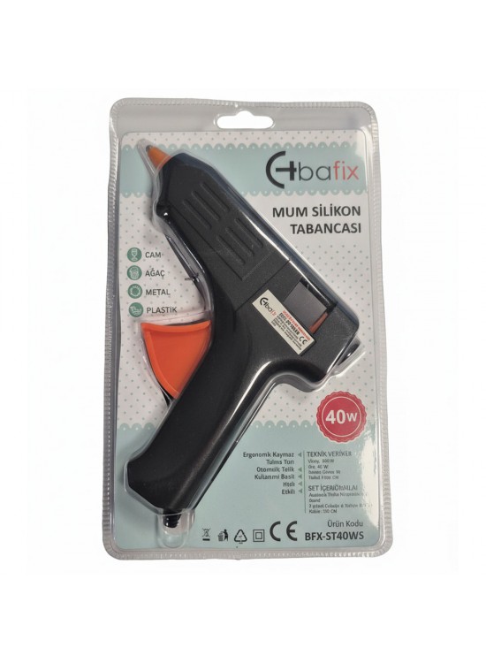 Bafix Silikon Tabancası 40W Siyah