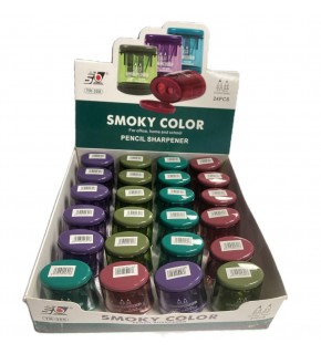 Bafix Kalemtraş Çiftli Hazneli Smoky Color TR-308 (1 Adet)