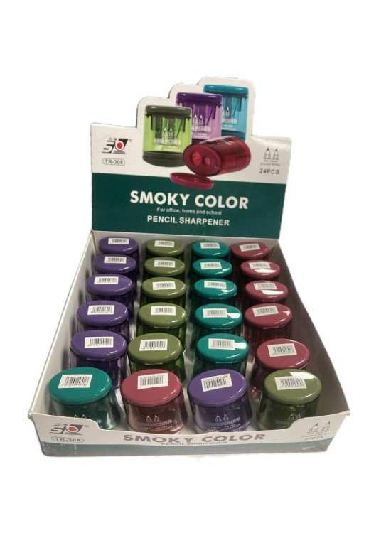 Bafix Kalemtraş Çiftli Hazneli Smoky Color TR-308 (1 Adet) Bafix Kalemtraş Çiftli Hazneli Smoky Color TR-308 (1 Adet)