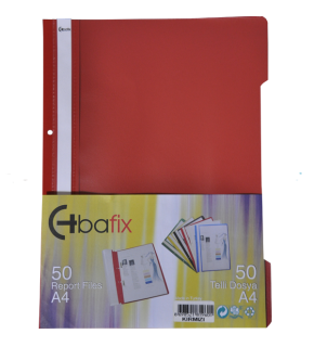 Bafix Telli Dosya Plastik XL Kırmızı A4 (1 Adet)