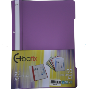 Bafix Telli Dosya Plastik XL Mor A4 (1 Adet)