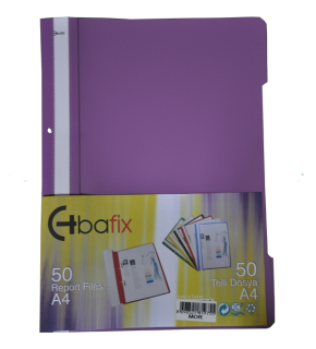 Bafix Telli Dosya Plastik XL Mor A4 (1 Adet)