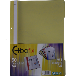 Bafix Telli Dosya Plastik XL Sarı A4 (1 Adet)