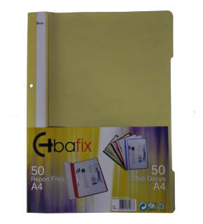 Bafix Telli Dosya Plastik XL Sarı A4 (1 Adet)
