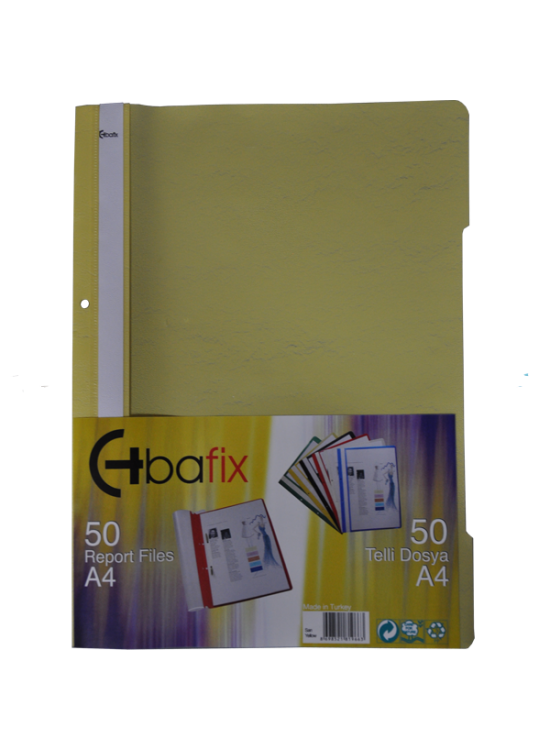 Bafix Telli Dosya Plastik XL Sarı A4 (1 Adet)