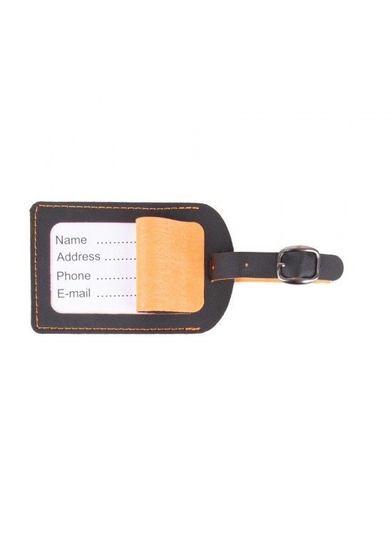 BAGAJ ETİKETİ TURUNCU DERİ