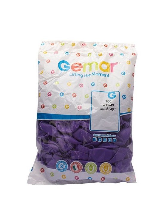 Balon G120 33Cm 100 Lü Lila #49 Balon G120 33Cm 100 Lü Lila #49