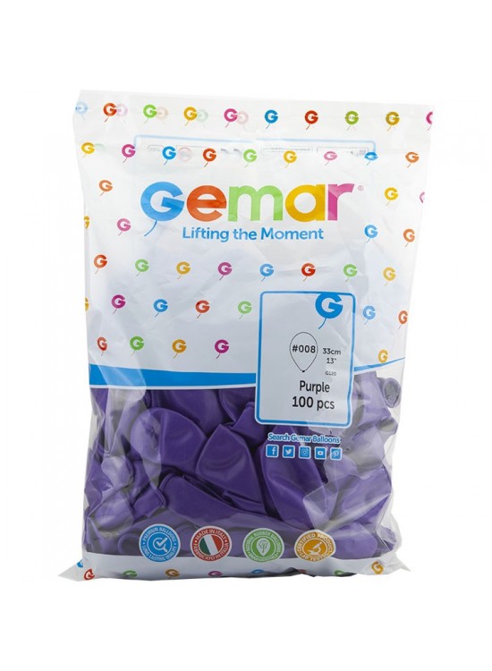 Balon G120 33Cm 100 Lü Mor-08 Balon G120 33Cm 100 Lü Mor-08
