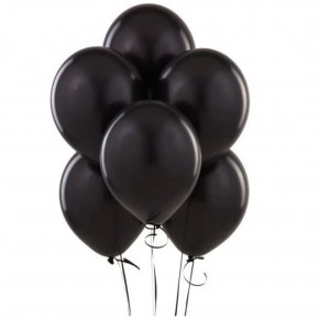 Balonevi Balon 12 İnc Baskılı Metalik Siyah (1 Adet)