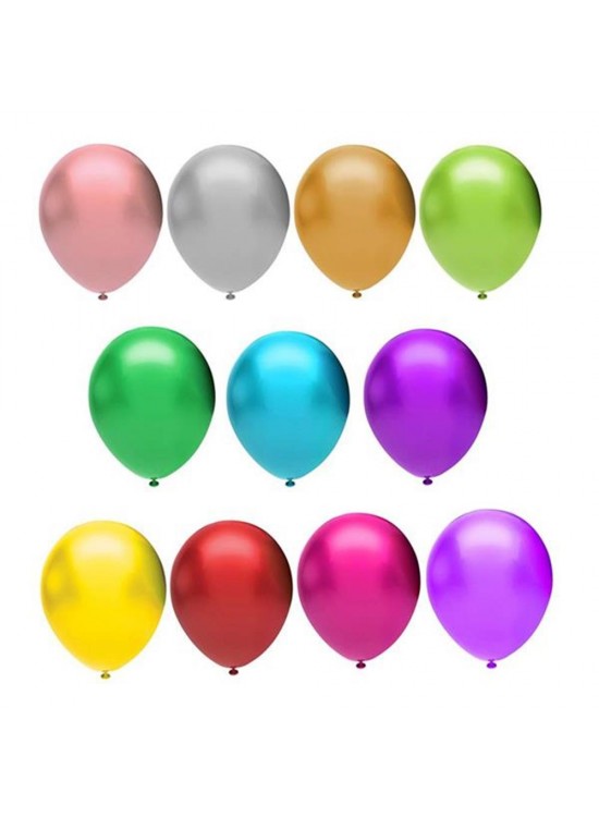 Balonevi Balon 12" Karışık Baskısız Metalik Renk 100 Lü Balonevi Balon 12" Karışık Baskısız Metalik Renk 100 Lü