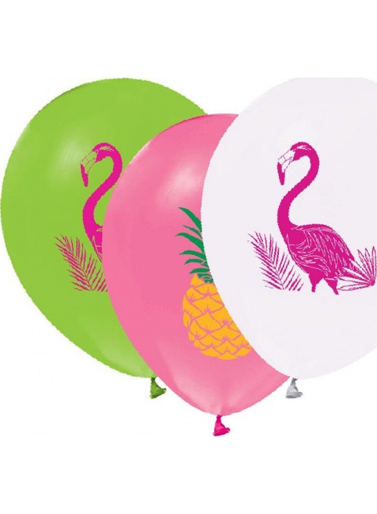 Balonevi Balon 2+1 Flamingo Baskılı 12" 8 Li Balonevi Balon 2+1 Flamingo Baskılı 12" 8 Li