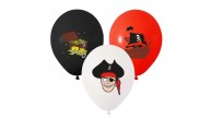 Balonevi Balon 3+0 Korsan Baskılı 12" Pastel 100 Lü