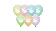 Balonevi Balon 4+0 Gökkuşağı Bulut Baskılı 12" 8 Li Balonevi Balon 4+0 Gökkuşağı Bulut Baskılı 12" 8 Li