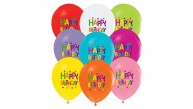 Balonevi Balon 4+0 Superstar Bırthday Baskılı Pastel 100 Lü