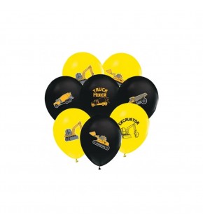 Balonevi Balon 4+1 İnşaat Baskılı 12" 8 Li