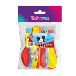 Balonevi Balon 4+1 Mıckey Playful House Baskılı 12" 8 Li