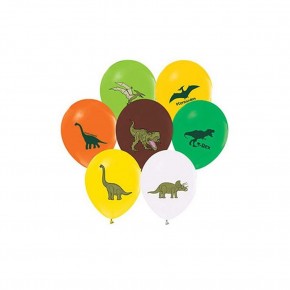 Balonevi Balon 4+1 Vahşi Jurassik Parti Baskılı 12" Past