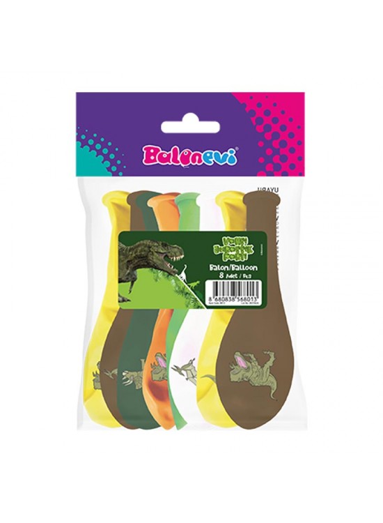 Balonevi Balon Vahşi Jurassik Parti 12" 8 Li