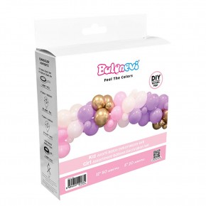 Balonevi Kız Asorti Balon Dekorasyon Seti 70 Li