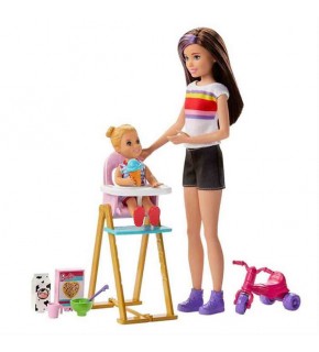 Barbie Bebek Bakıcısı Bebeği Ve Aksesuarları Oyun Setleri FHY97
