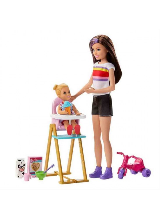 Barbie Bebek Bakıcısı Bebeği Ve Aksesuarları Oyun Setleri FHY97 Barbie Bebek Bakıcısı Bebeği Ve Aksesuarları Oyun Setleri FHY97