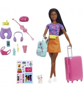 Barbie Brooklyn Seyahatte Bebeği Ve Aksesuarları HGX55