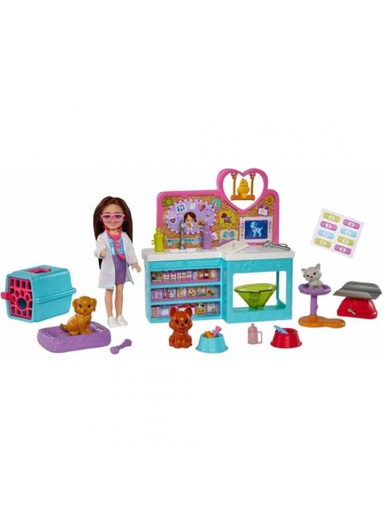 Barbie Chelsea Meslekleri Öğreniyor Veteriner Oyun Seti HGT12