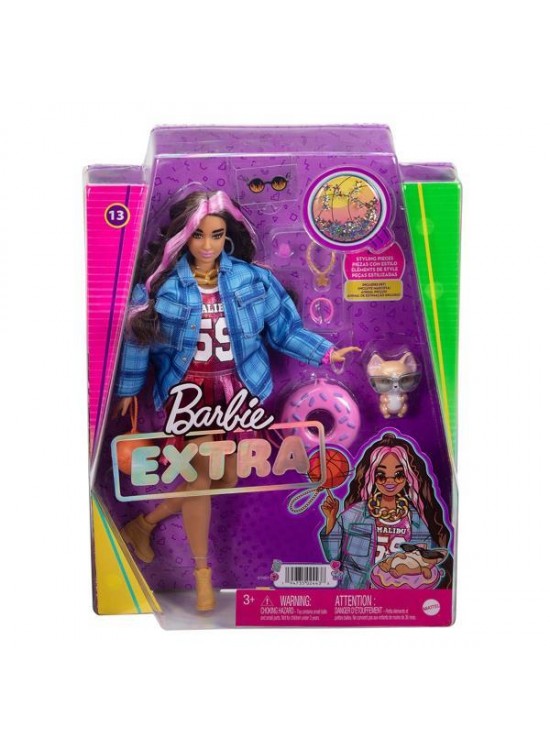 Barbie Extra Ekose Ceketli Bebek HDJ46