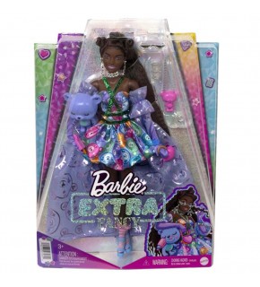 Barbie Extra Fancy Mor Kostümlü Bebek