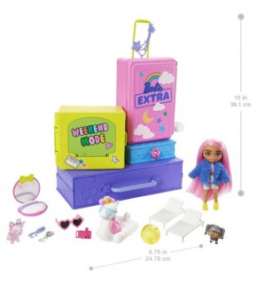 Barbie Extra Mini Bebekler ve Hayvan Dostlarının Seyahat Maceraları HDY91