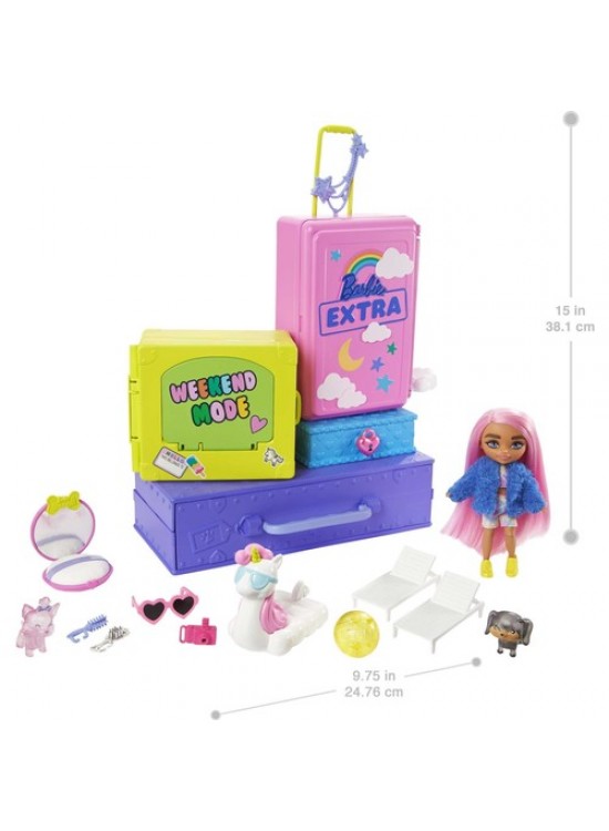 Barbie Extra Mini Bebekler ve Hayvan Dostlarının Seyahat Maceraları HDY91