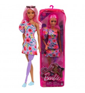 Barbie Fashionistas Büyüleyici Parti Bebekleri Tek Omuz Elbiseli MTL-HBV21