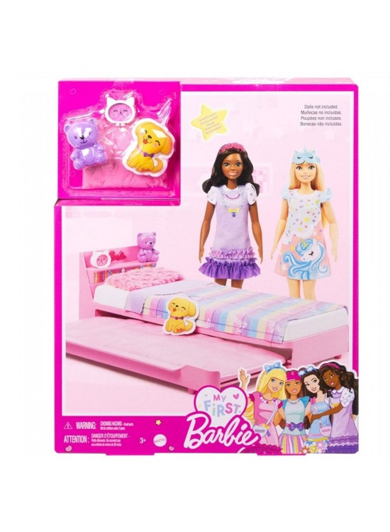 Barbie İlk Bebeğim Barbienin Yatağı Oyun Seti HMM64