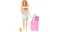 Barbie Seyahatte Bebeği ve Aksesuarları HJY18