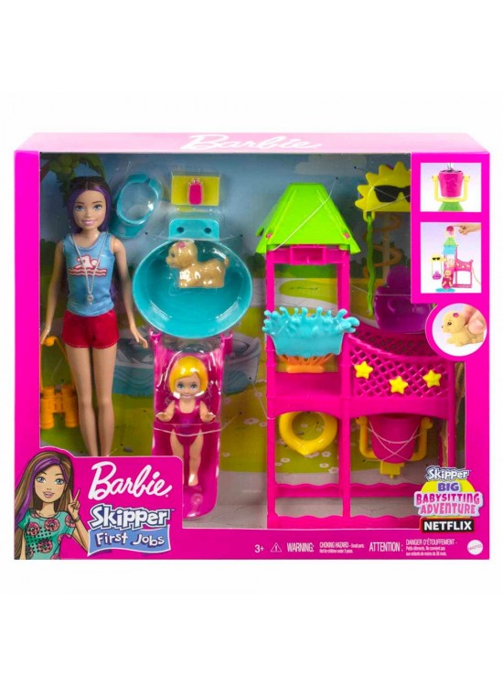 Barbie Skipperın Su Parkı Eğlencesi Oyun Seti HKD80
