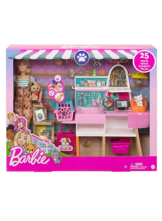 Barbie Ve Evcil Hayvan Dükkanı Oyun Seti GRG90