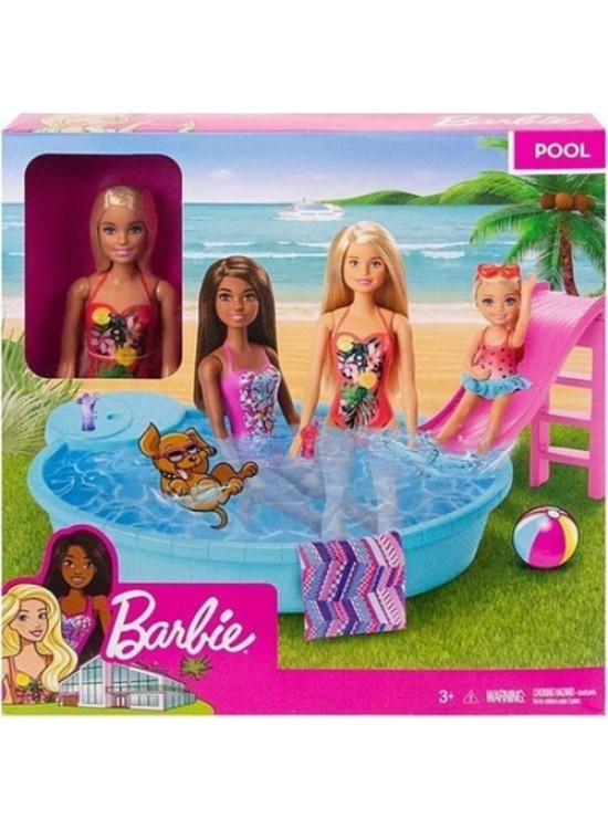 Barbie Ve Havuzu Oyun Seti GHL91