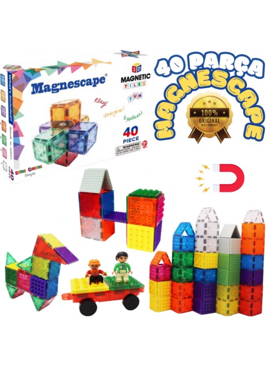 Başel Magnescape Magnetic Tiles 40 Parça