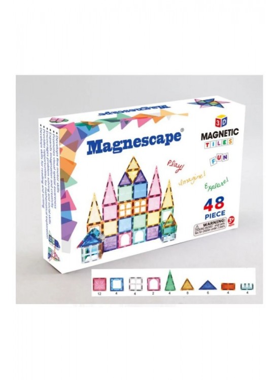 Başel Magnescape Magnetic Tiles 48 Parça