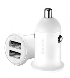 BASEUS CCALLP-02 Grain Pro Araç İçi Şarj Cihazı Beyaz
