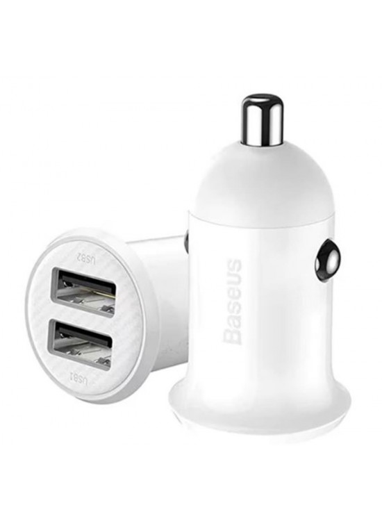 BASEUS CCALLP-02 Grain Pro Araç İçi Şarj Cihazı Beyaz